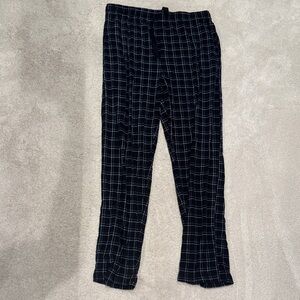 Men's Black and White Checkered Joggers